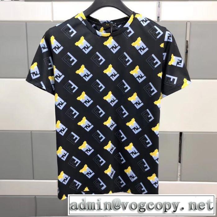 3色可選 夏の大人カジュアルスタイル 半袖Tシャツ  フェンディ FENDI  リラックススタイルが実現 2019年最新ファッション