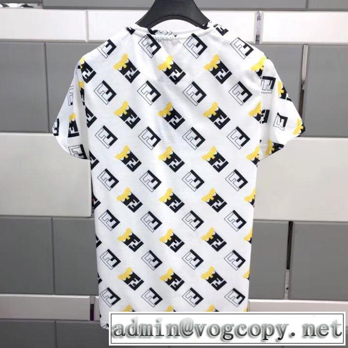 3色可選 夏の大人カジュアルスタイル 半袖Tシャツ  フェンディ FENDI  リラックススタイルが実現 2019年最新ファッション