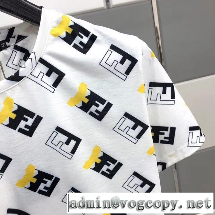 3色可選 夏の大人カジュアルスタイル 半袖Tシャツ  フェンディ FENDI  リラックススタイルが実現 2019年最新ファッション