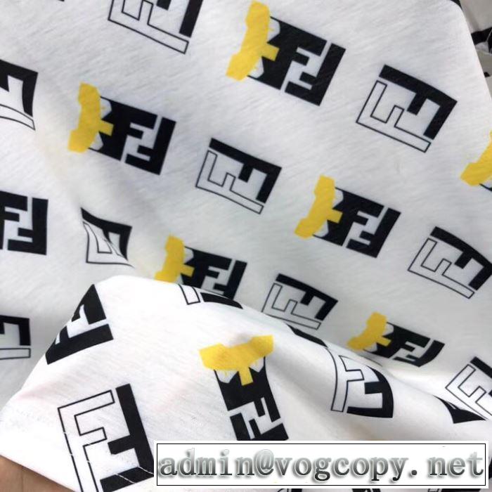 3色可選 夏の大人カジュアルスタイル 半袖Tシャツ  フェンディ FENDI  リラックススタイルが実現 2019年最新ファッション