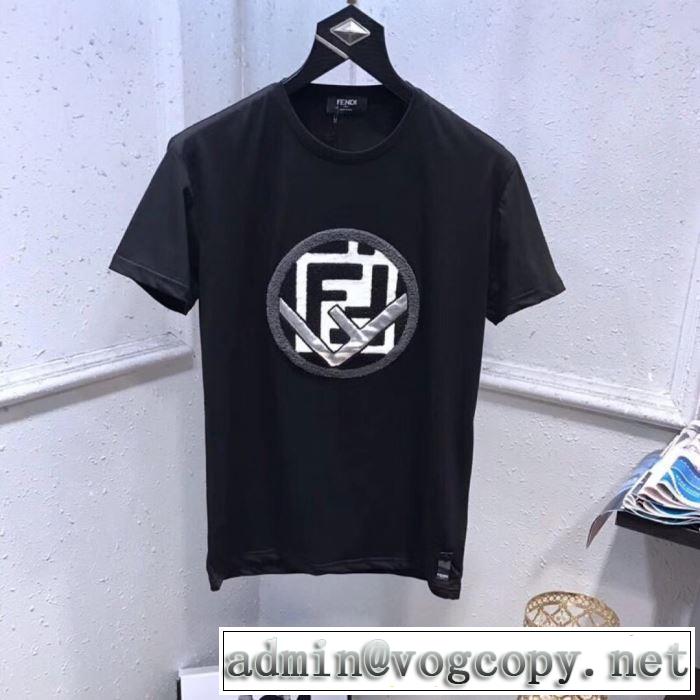 半袖Tシャツ  大人っぽく見せ新作 フェンディ 2019夏ファション新品 FENDI 春夏のトレンドアイテム 3色可選 