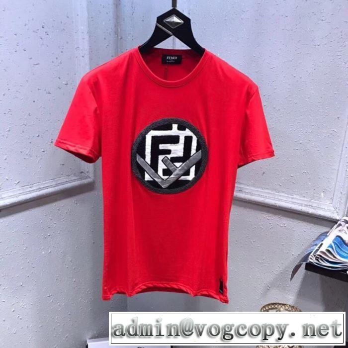 半袖Tシャツ  大人っぽく見せ新作 フェンディ 2019夏ファション新品 FENDI 春夏のトレンドアイテム 3色可選