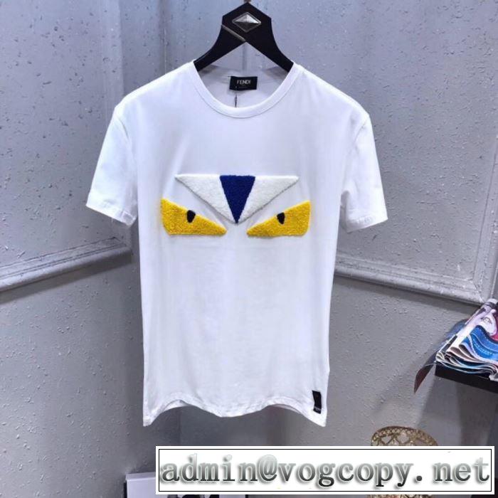 爽やかすぎない大人の印象に 2色可選 半袖Tシャツ 2019春夏の大注目トレンド フェンディ FENDI 大胆なデザイン