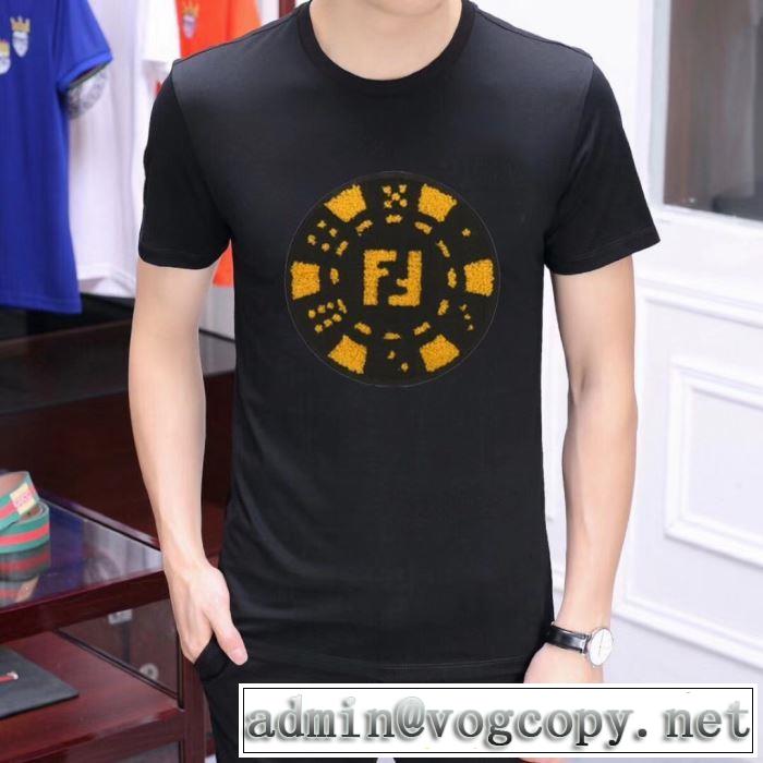 半袖Tシャツ   2色可選 季節感をプラス人気商品 フェンディ FENDI 今から夏まで活躍する 2019春夏も引き続きトレンド 