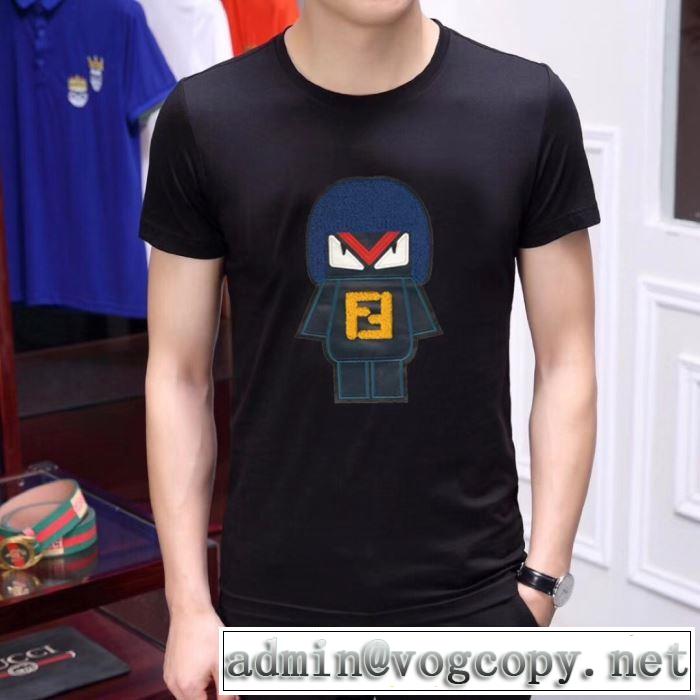2019春夏は人気定番 2色可選 大人のカジュアルスタイル 半袖Tシャツ  フェンディ FENDI 今っぽいトレンド