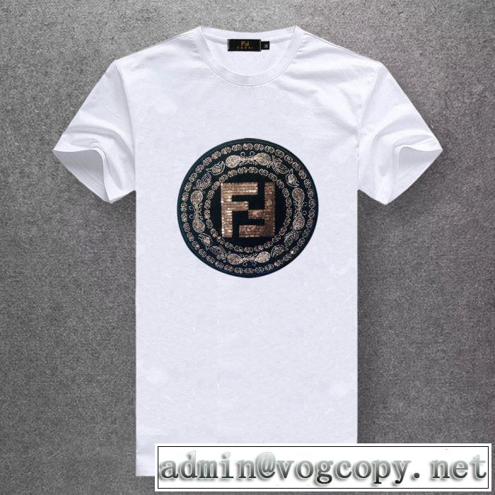 半袖Tシャツ  【2019年】夏のファッション フェンディ FENDI 気持ちいい真夏日にぴったり 多色可選 風通しのよい 