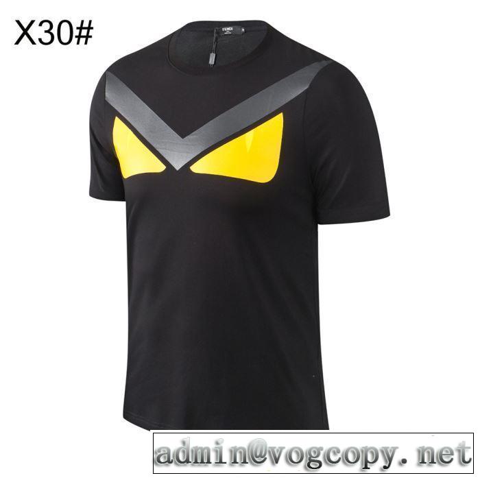 3色可選 今季は特に注目ファション 半袖Tシャツ 今年の夏は着こなし フェンディ FENDI  おしゃれな夏ファッション2019