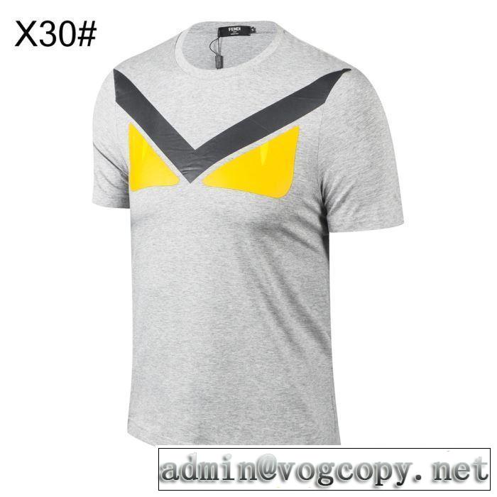 3色可選 今季は特に注目ファション 半袖Tシャツ 今年の夏は着こなし フェンディ FENDI  おしゃれな夏ファッション2019