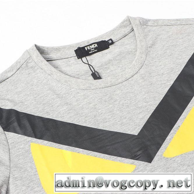 3色可選 今季は特に注目ファション 半袖Tシャツ 今年の夏は着こなし フェンディ FENDI  おしゃれな夏ファッション2019