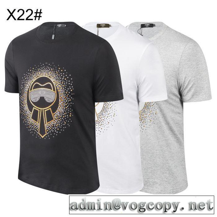 人気ストリートブランド新品 半袖Tシャツ  【2019春夏】最新コレクションフェンディ FENDI 3色可選 最新のトレンドブランド人気的 
