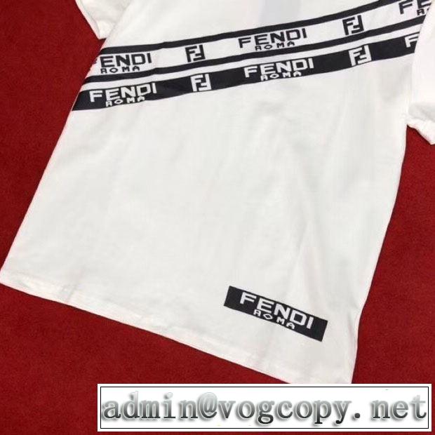 《2019年》今、注目のストリート フェンディ FENDI 着回し力も抜群です！ 半袖Tシャツ  2色可選 派手にはなりすぎず