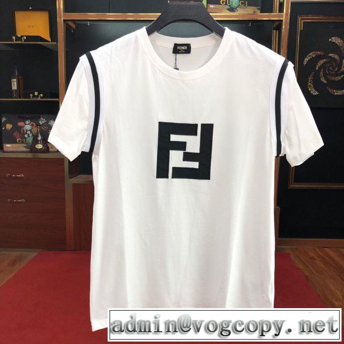 フェンディ FENDI 素敵なスタイルで夏の定番 半袖Tシャツ  3色可選 通勤の定番 春夏の流行り2019新品 