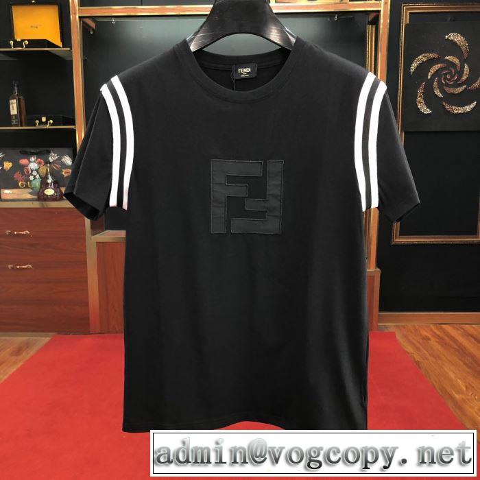 フェンディ FENDI 素敵なスタイルで夏の定番 半袖Tシャツ  3色可選 通勤の定番 春夏の流行り2019新品