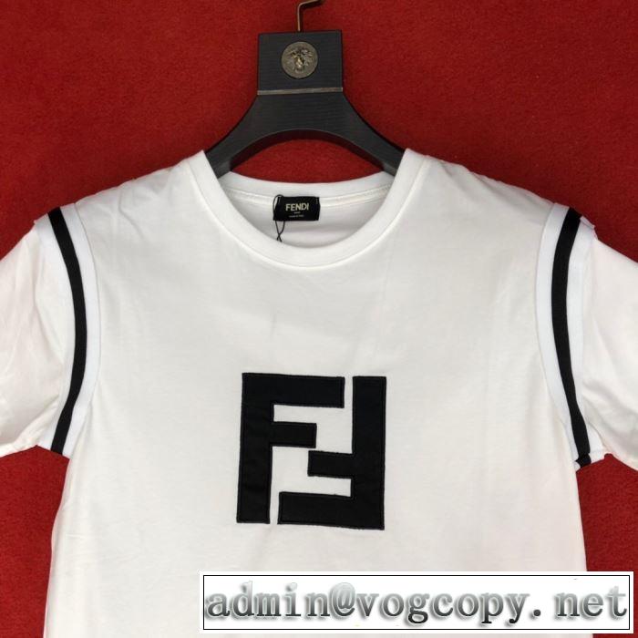 フェンディ FENDI 素敵なスタイルで夏の定番 半袖Tシャツ  3色可選 通勤の定番 春夏の流行り2019新品