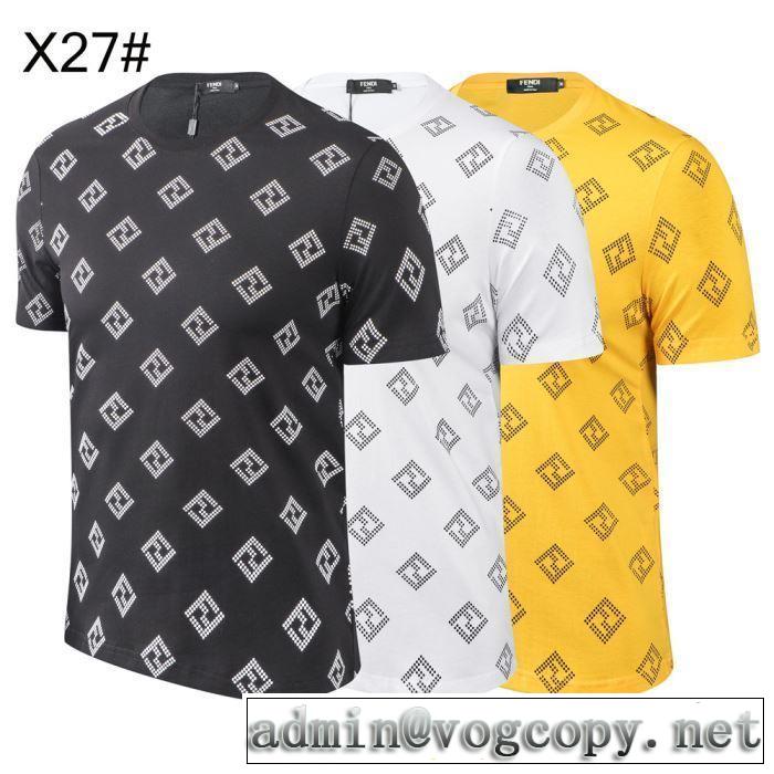 半袖Tシャツ  大人のカジュアルスタイル  フェンディ洗練された印象に  FENDI 3色可選 2019春夏は人気定番 