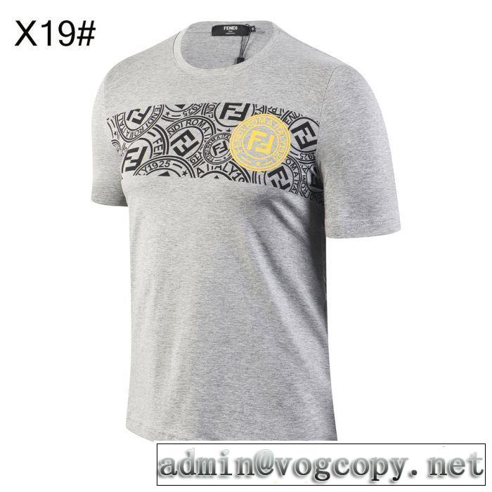【2019年】夏のファッション 半袖Tシャツ  フェンディ風通しのよい FENDI 3色可選 気持ちいい真夏日にぴったり