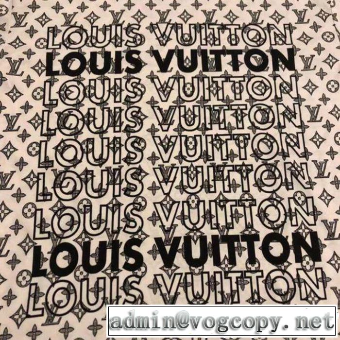 春夏のトレンドアイテム ルイ ヴィトン Tシャツ/ティーシャツ 大胆なデザイン LOUIS VUITTON 2色可選
