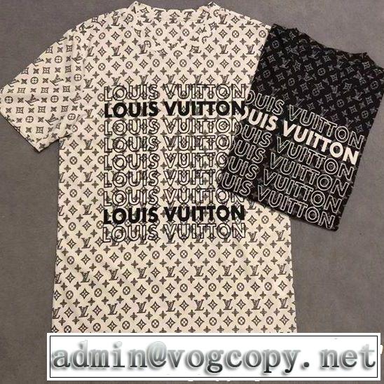 春夏のトレンドアイテム ルイ ヴィトン Tシャツ/ティーシャツ 大胆なデザイン LOUIS VUITTON 2色可選