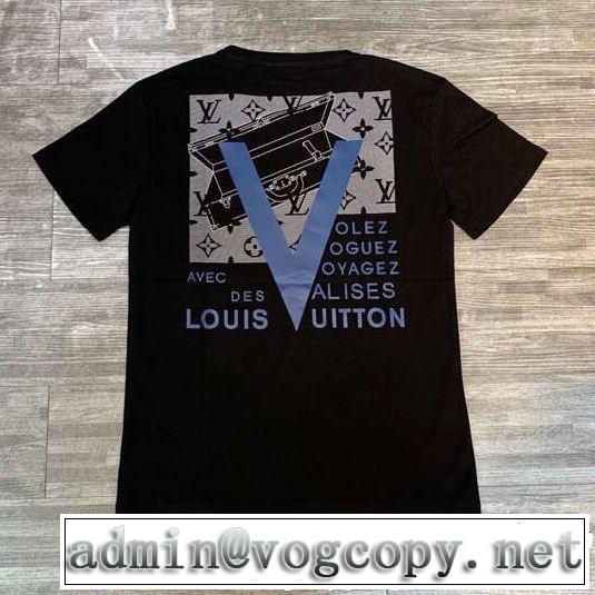  トップスをインするスタイル ルイ ヴィトンTシャツ/ティーシャツ LOUIS VUITTON 2色可選 快適な着心地 