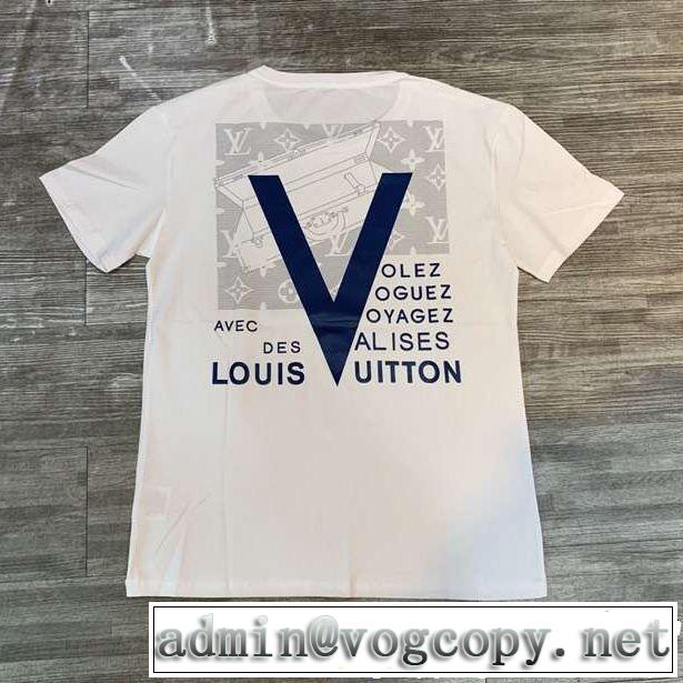 トップスをインするスタイル ルイ ヴィトンTシャツ/ティーシャツ LOUIS VUITTON 2色可選 快適な着心地