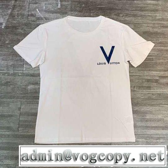 トップスをインするスタイル ルイ ヴィトンTシャツ/ティーシャツ LOUIS VUITTON 2色可選 快適な着心地