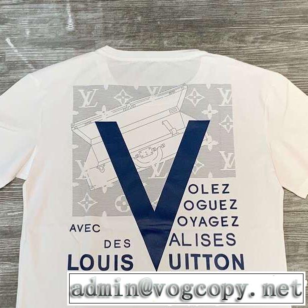 トップスをインするスタイル ルイ ヴィトンTシャツ/ティーシャツ LOUIS VUITTON 2色可選 快適な着心地