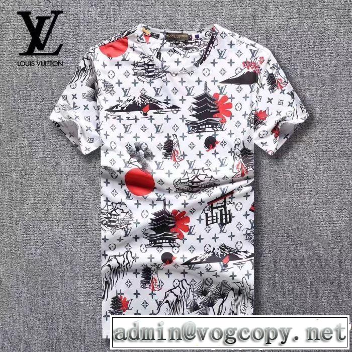  春夏らしい華やか Tシャツ/ティーシャツ 3色可選2019夏色っぽさ  ルイ ヴィトン LOUIS VUITTON