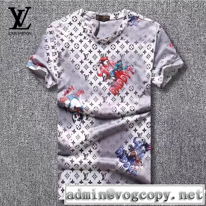 2019春夏は人気定番 ルイ ヴィトン LOUIS VUITTONきちんと感が抜群  Tシャツ/ティーシャツ 2色可選
