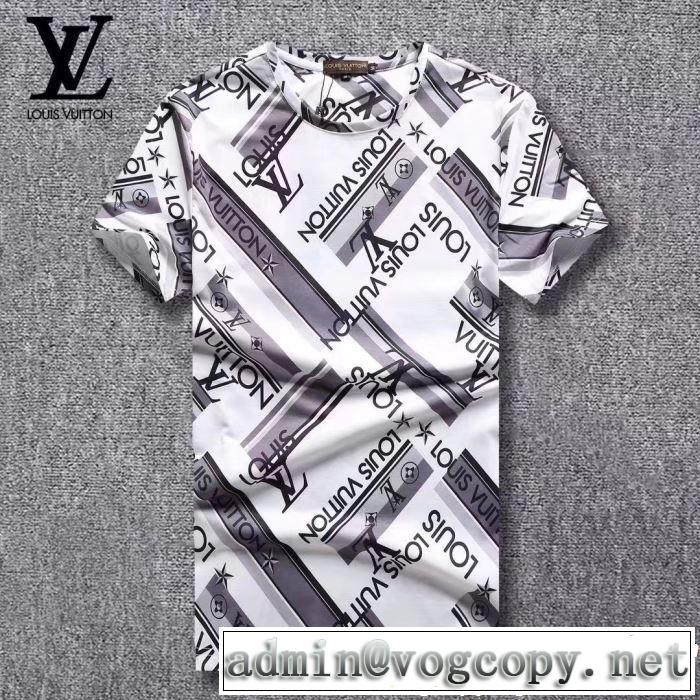  今年流大人っぽさ ルイ ヴィトン LOUIS VUITTON Tシャツ/ティーシャツ 2色可選 2019春夏トレンドアイテム 