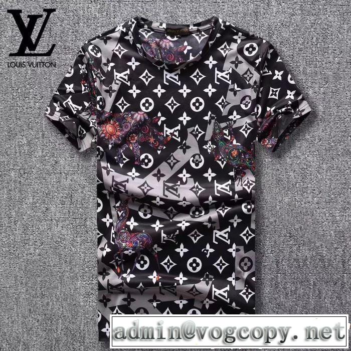  2019年最新ファッション  Tシャツ/ティーシャツ 2色可選 高級感が好評です ルイ ヴィトン LOUIS VUITTON 