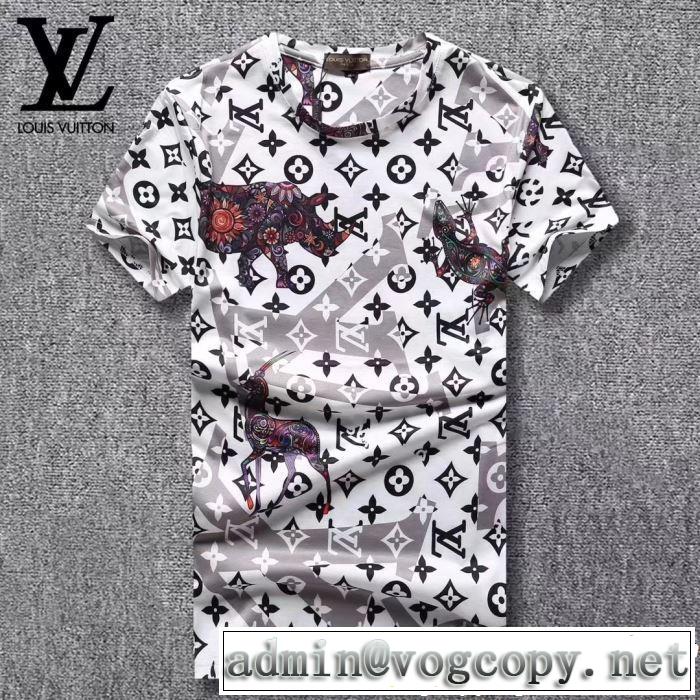 2019年最新ファッション  Tシャツ/ティーシャツ 2色可選 高級感が好評です ルイ ヴィトン LOUIS VUITTON