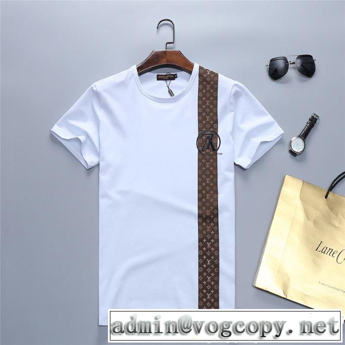 2019年最新ファッション 春夏シンプルファッションでOK！ LOUIS VUITTON ルイ ヴィトン 半袖Tシャツ 2色可選