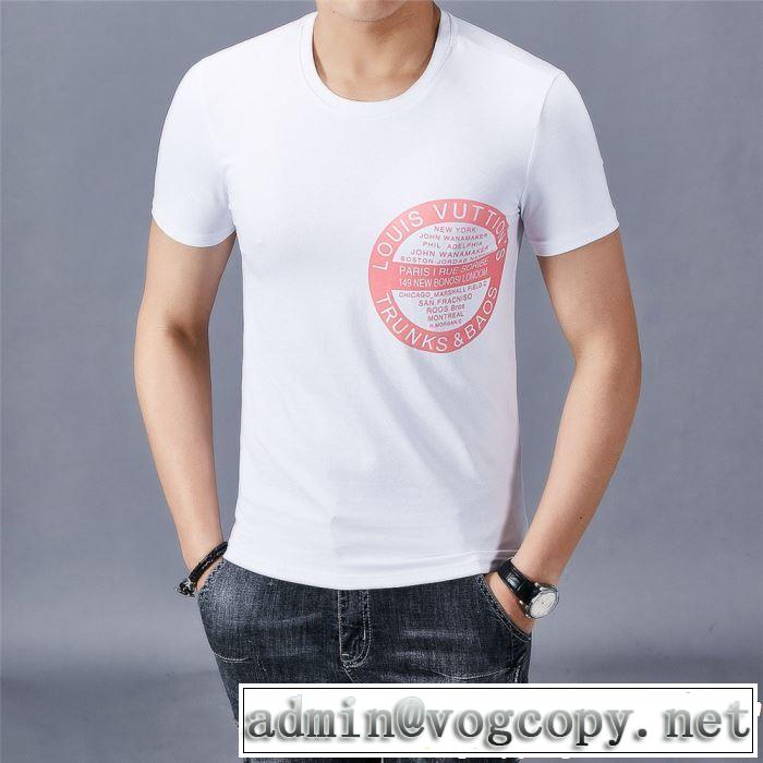 2019年春夏流行ファッション 大人の可愛さを引き立て LOUIS VUITTON ルイ ヴィトン 半袖Tシャツ 2色可選