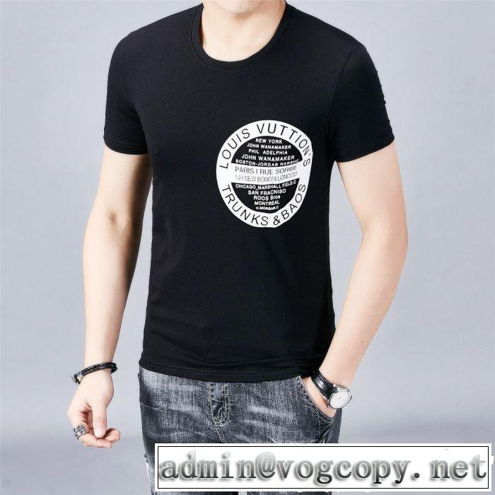 2019年春夏流行ファッション 大人の可愛さを引き立て LOUIS VUITTON ルイ ヴィトン 半袖Tシャツ 2色可選