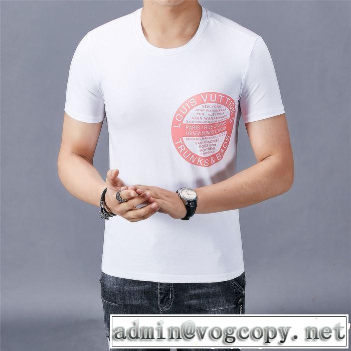 2019年春夏流行ファッション 大人の可愛さを引き立て LOUIS VUITTON ルイ ヴィトン 半袖Tシャツ 2色可選