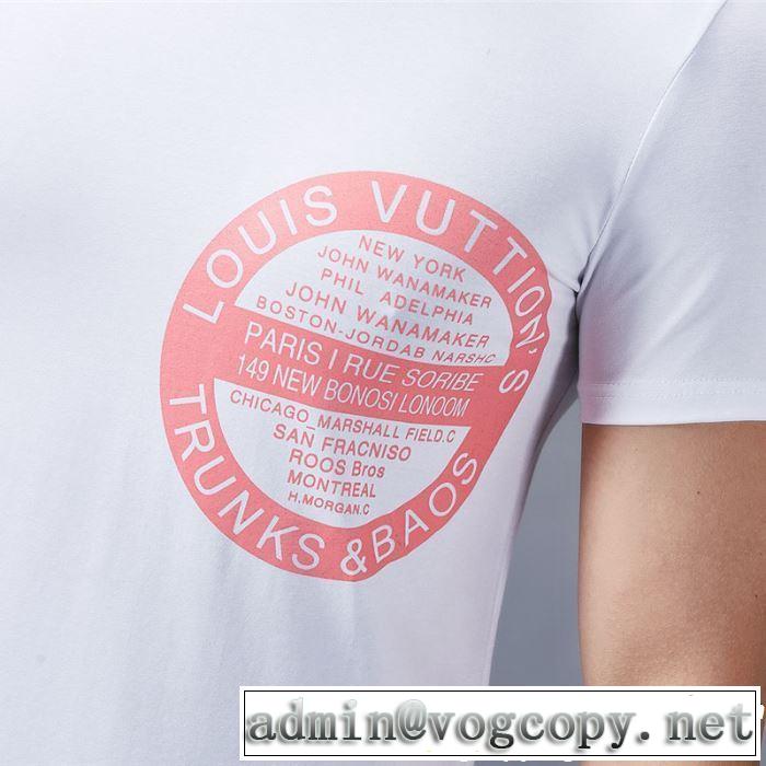 2019年春夏流行ファッション 大人の可愛さを引き立て LOUIS VUITTON ルイ ヴィトン 半袖Tシャツ 2色可選