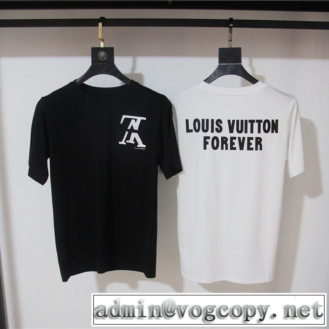 Tシャツ/半袖  2色可選  海外セレブは大人気 ルイ ヴィトン2019春夏人気トレンドアイテム  LOUIS VUITTON