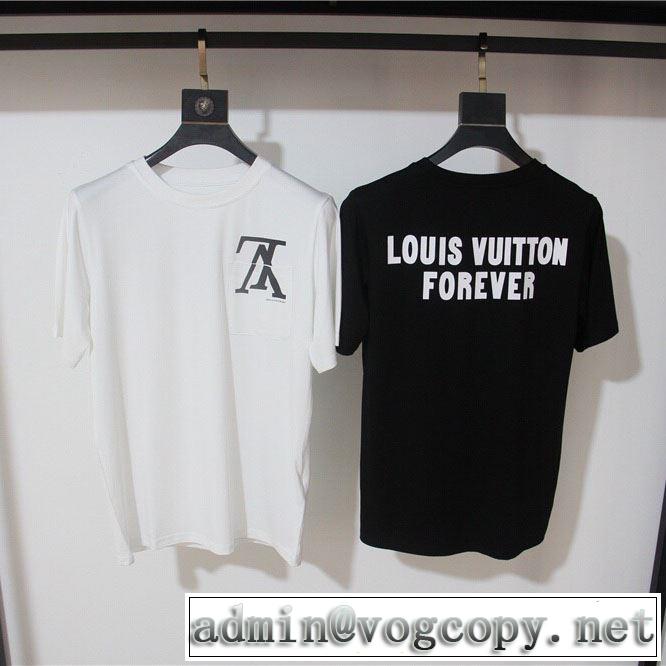 Tシャツ/半袖  2色可選  海外セレブは大人気 ルイ ヴィトン2019春夏人気トレンドアイテム  LOUIS VUITTON