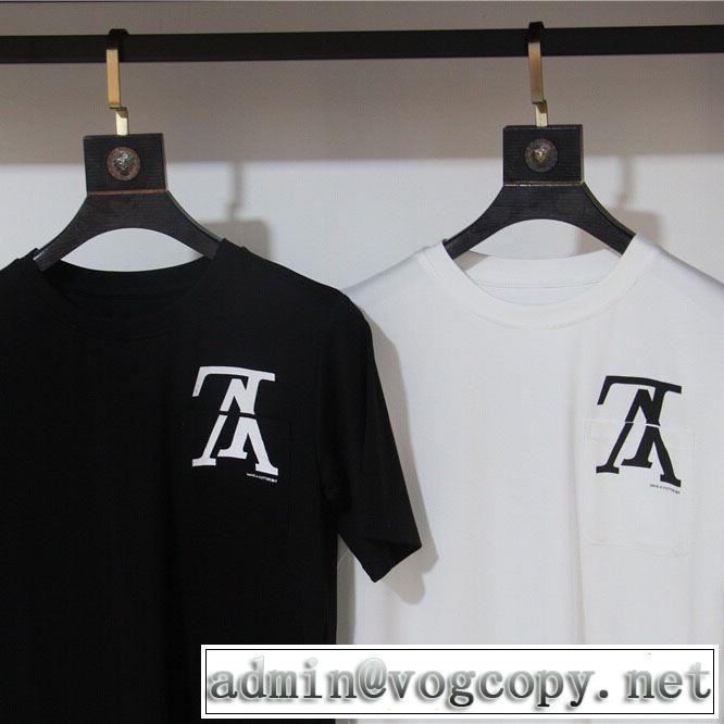 Tシャツ/半袖  2色可選  海外セレブは大人気 ルイ ヴィトン2019春夏人気トレンドアイテム  LOUIS VUITTON