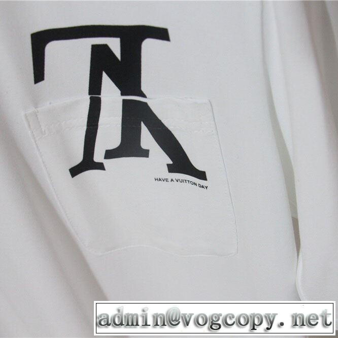 Tシャツ/半袖  2色可選  海外セレブは大人気 ルイ ヴィトン2019春夏人気トレンドアイテム  LOUIS VUITTON