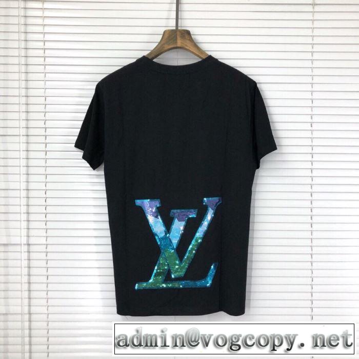 ルイ ヴィトントレンドアイテムとして継続 LOUIS VUITTON おしゃれな夏ファッション2019 Tシャツ/半袖  2色可選