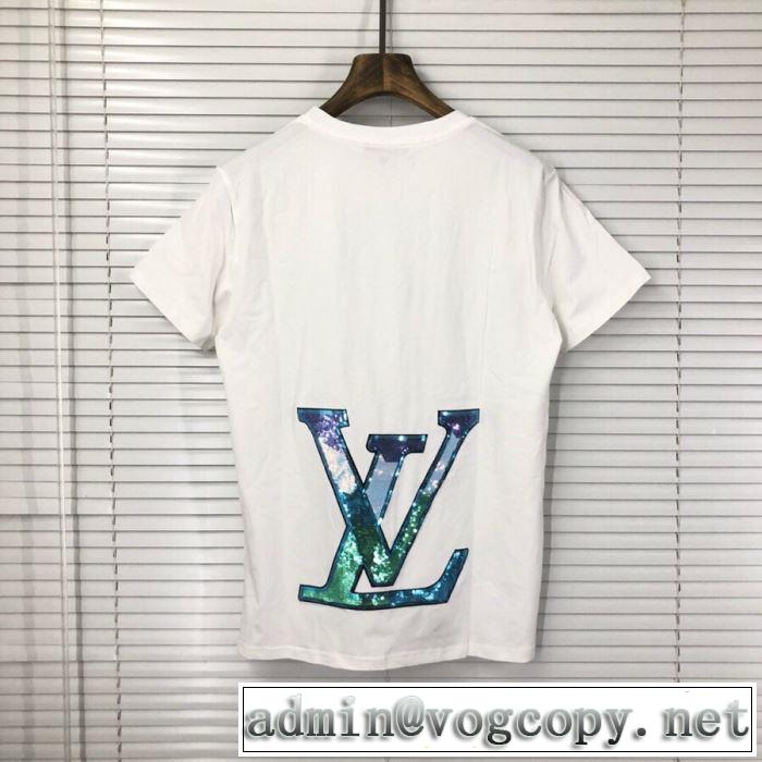 ルイ ヴィトントレンドアイテムとして継続 LOUIS VUITTON おしゃれな夏ファッション2019 Tシャツ/半袖  2色可選