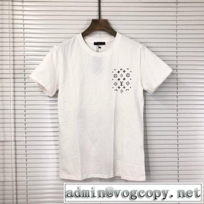 ルイ ヴィトントレンドアイテムとして継続 LOUIS VUITTON おしゃれな夏ファッション2019 Tシャツ/半袖  2色可選