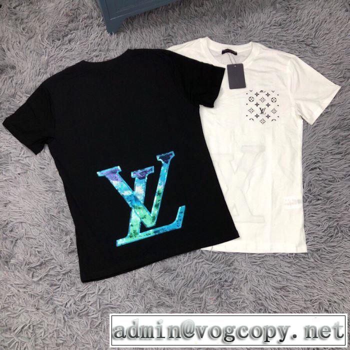 ルイ ヴィトントレンドアイテムとして継続 LOUIS VUITTON おしゃれな夏ファッション2019 Tシャツ/半袖  2色可選