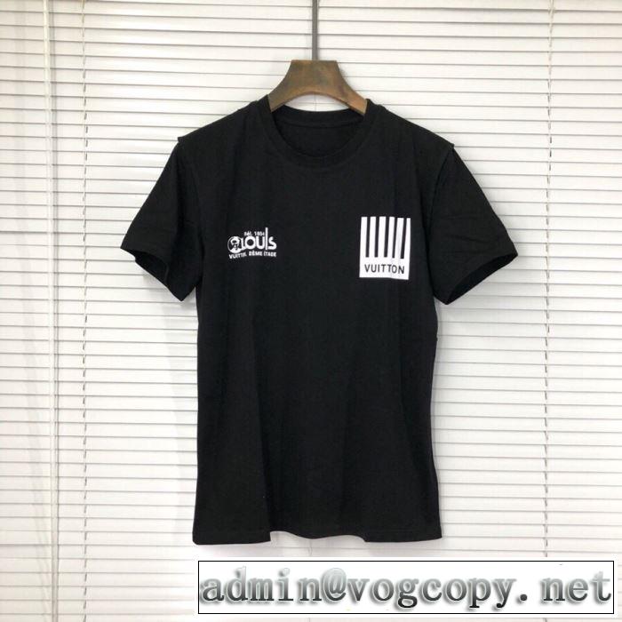 特に夏は人気アイテム ルイ ヴィトン  Tシャツ/半袖  2色可選  LOUIS VUITTONファッションにトレンド