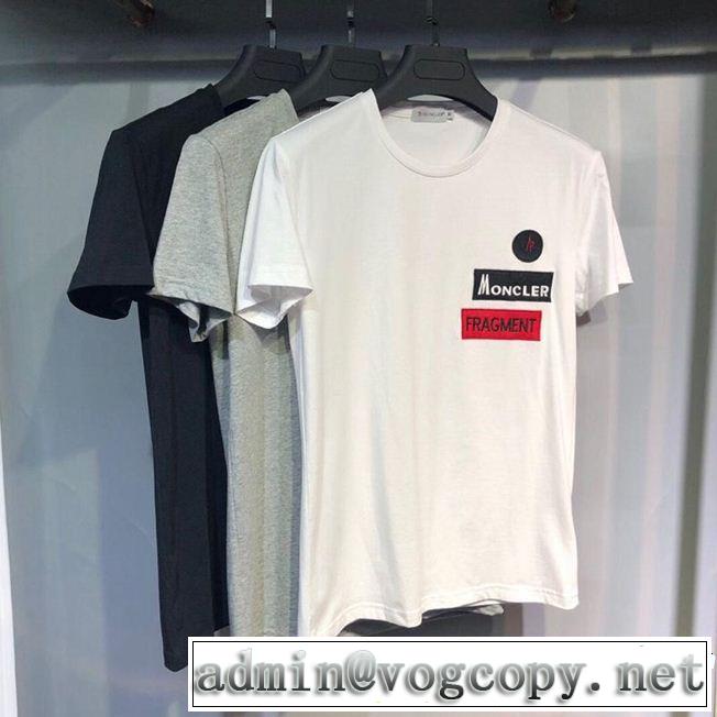 2019年春夏流行ファッション 大人のこなれた着こなし MONCLER モンクレール 半袖Tシャツ 3色可選