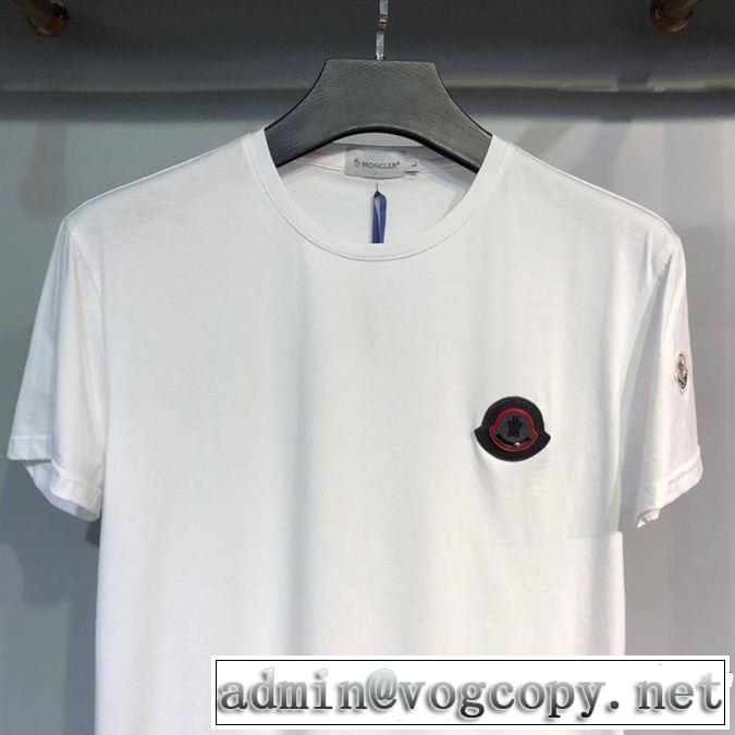3色可選 派手にはなりすぎず 2019春夏トレンドアイテム MONCLER モンクレール 半袖Tシャツ