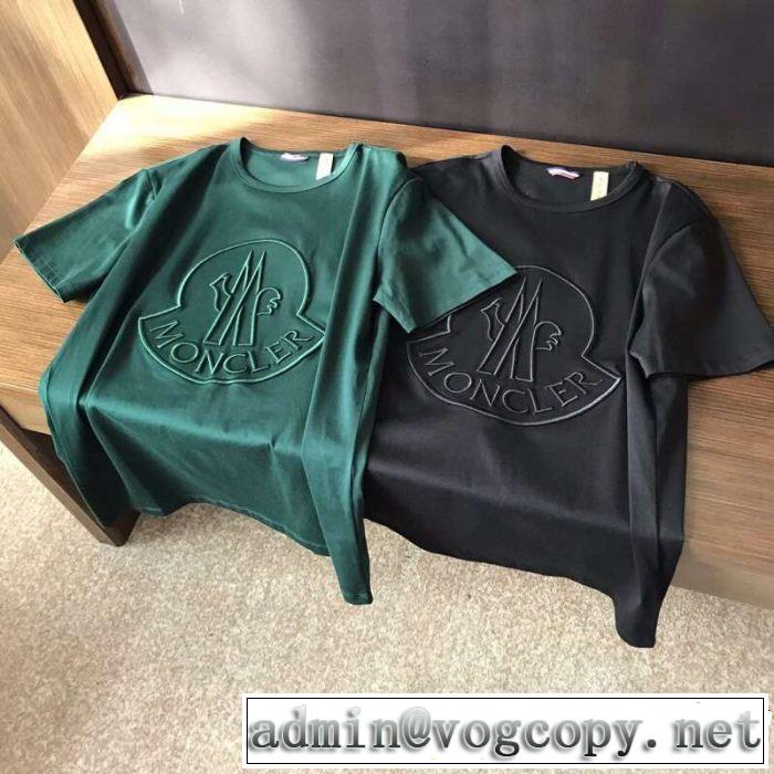 大人っぽく着こなし MONCLER モンクレール 半袖Tシャツ 2色可選 《2019年》今、注目のストリート