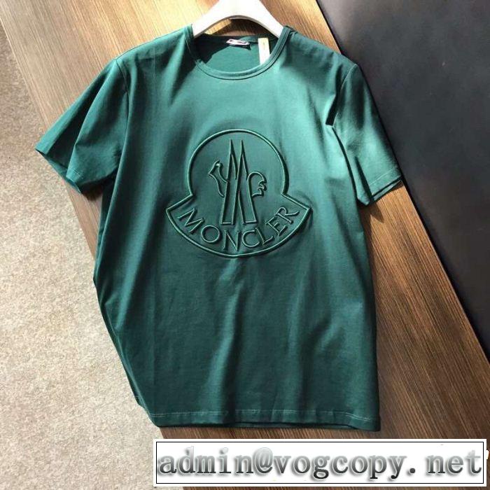 大人っぽく着こなし MONCLER モンクレール 半袖Tシャツ 2色可選 《2019年》今、注目のストリート