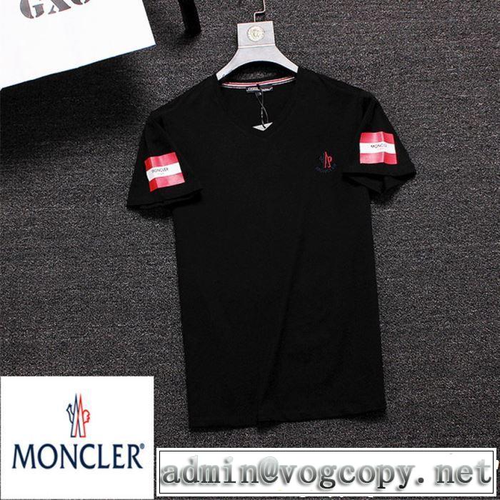  サラサラの着心地 モンクレール MONCLER春夏の流行り2019新品 3色可選  Tシャツ/ティーシャツ 